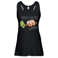 Just Do It Later Funny Lazy Sloth Ladies Essential Flowy Tank