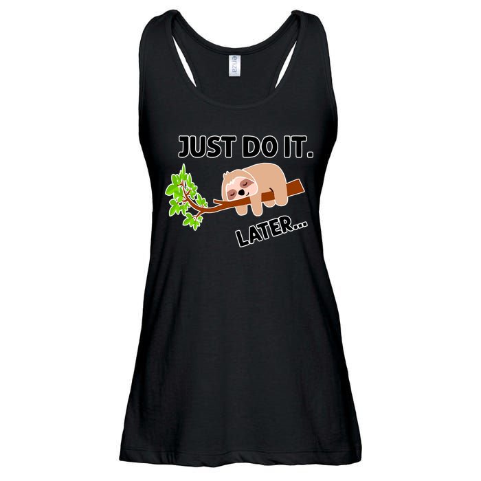 Just Do It Later Funny Lazy Sloth Ladies Essential Flowy Tank