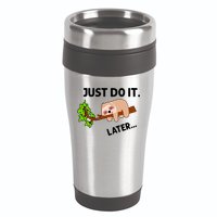 Just Do It Later Funny Lazy Sloth 16oz Travel Tumbler