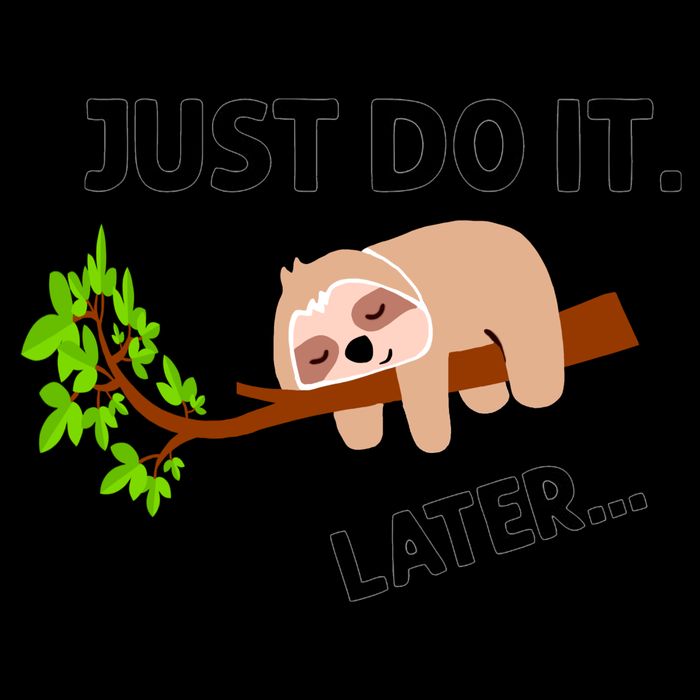 Just Do It Later Funny Lazy Sloth 16oz Travel Tumbler