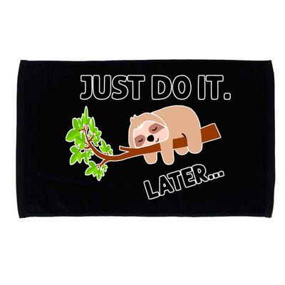 Just Do It Later Funny Lazy Sloth Microfiber Hand Towel