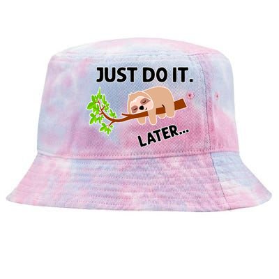 Just Do It Later Funny Lazy Sloth Tie-Dyed Bucket Hat