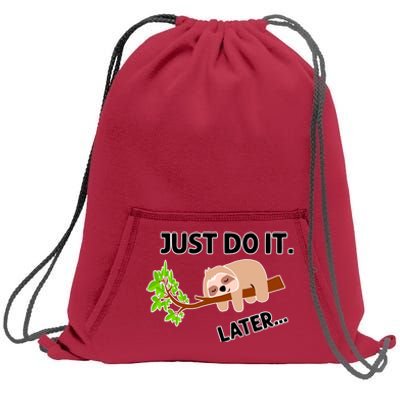 Just Do It Later Funny Lazy Sloth Sweatshirt Cinch Pack Bag