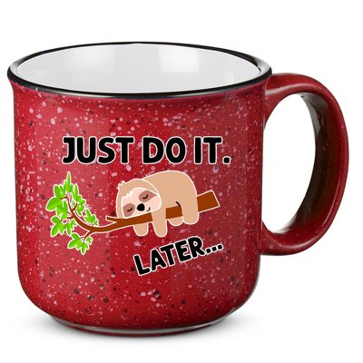 Just Do It Later Funny Lazy Sloth 15oz Campfire Ceramic Mug
