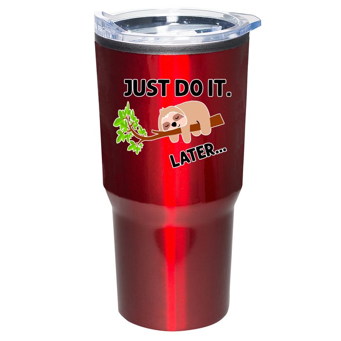 Just Do It Later Funny Lazy Sloth Tumbler