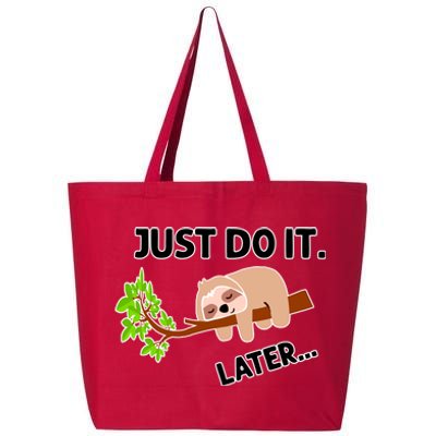 Just Do It Later Funny Lazy Sloth 25L Jumbo Tote