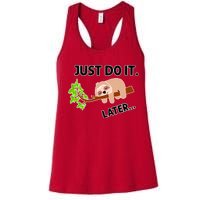 Just Do It Later Funny Lazy Sloth Women's Racerback Tank