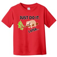 Just Do It Later Funny Lazy Sloth Toddler T-Shirt