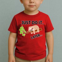 Just Do It Later Funny Lazy Sloth Toddler T-Shirt