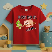Just Do It Later Funny Lazy Sloth Toddler T-Shirt