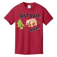 Just Do It Later Funny Lazy Sloth Kids T-Shirt