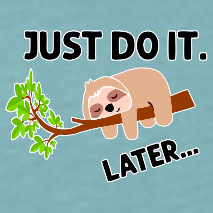 Just Do It Later Funny Lazy Sloth Sueded Cloud Jersey T-Shirt