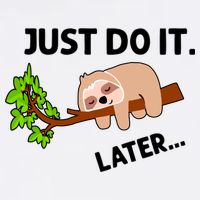Just Do It Later Funny Lazy Sloth Garment-Dyed Sweatshirt