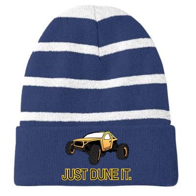 Just Dune It Striped Beanie with Solid Band