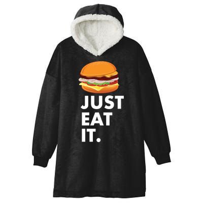 Just Eat It Hamburger Lover  Hooded Wearable Blanket