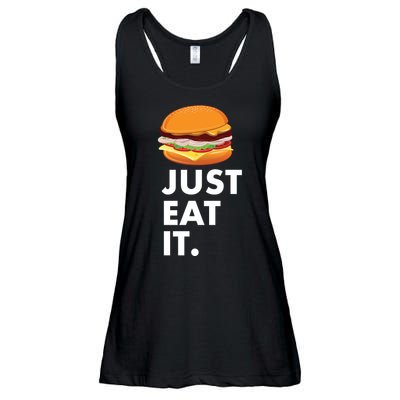 Just Eat It Hamburger Lover  Ladies Essential Flowy Tank