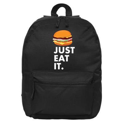 Just Eat It Hamburger Lover  16 in Basic Backpack