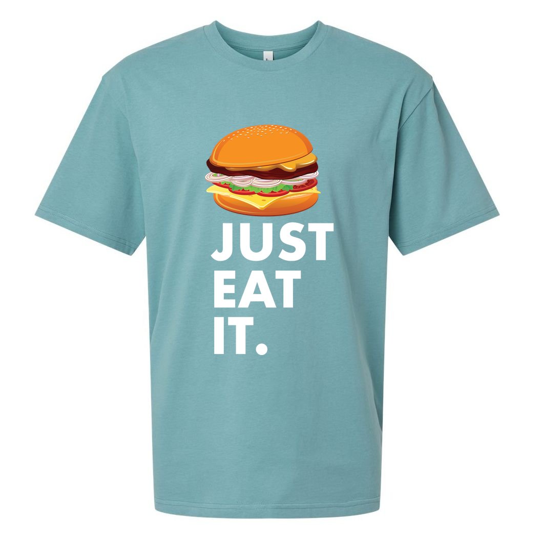 Just Eat It Hamburger Lover  Sueded Cloud Jersey T-Shirt