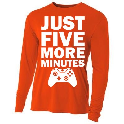 Just Five More Minutes Funny Video Game Cooling Performance Long Sleeve Crew