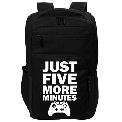 Just Five More Minutes Funny Video Game Impact Tech Backpack