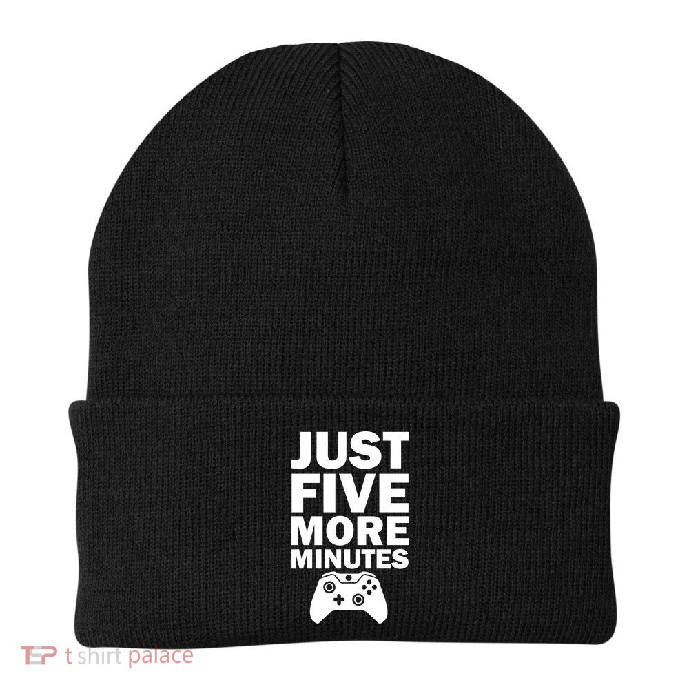 Just Five More Minutes Funny Video Game Beanie