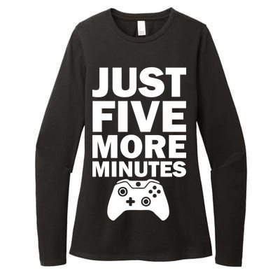 Just Five More Minutes Funny Video Game Womens CVC Long Sleeve Shirt