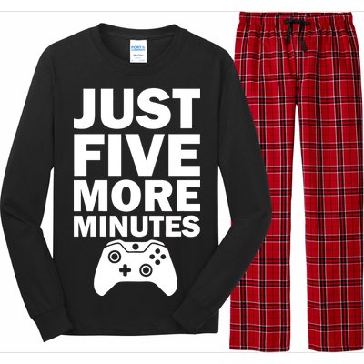 Just Five More Minutes Funny Video Game Long Sleeve Pajama Set