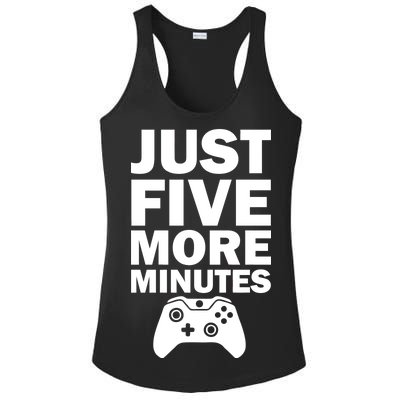 Just Five More Minutes Funny Video Game Ladies PosiCharge Competitor Racerback Tank