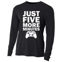 Just Five More Minutes Funny Video Game Cooling Performance Long Sleeve Crew