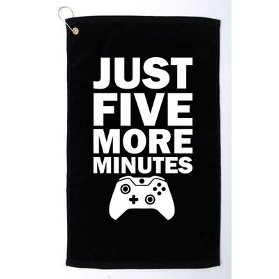 Just Five More Minutes Funny Video Game Golf Towel