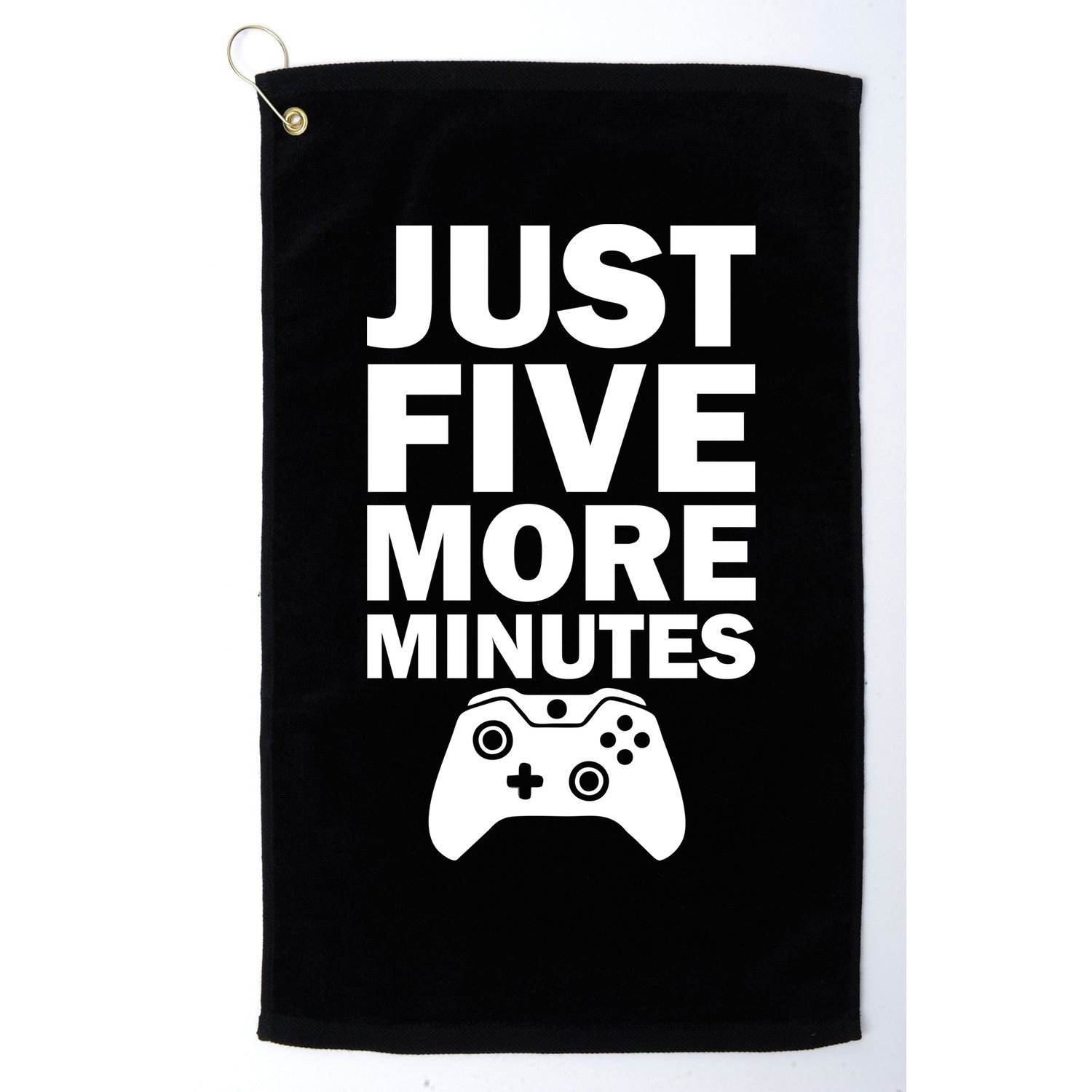 Just Five More Minutes Funny Video Game Golf Towel