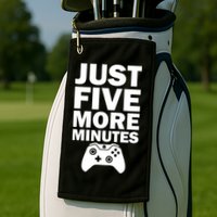 Just Five More Minutes Funny Video Game Golf Towel