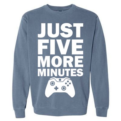 Just Five More Minutes Funny Video Game Garment-Dyed Sweatshirt