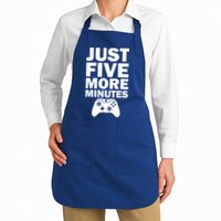 Just Five More Minutes Funny Video Game Apron