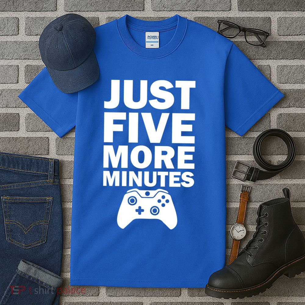 Just Five More Minutes Funny Video Game Tall T-Shirt