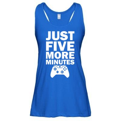 Just Five More Minutes Funny Video Game Ladies Essential Flowy Tank