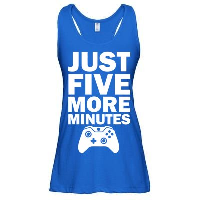 Just Five More Minutes Funny Video Game Ladies Essential Flowy Tank