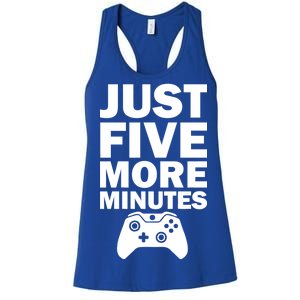 Just Five More Minutes Funny Video Game Women's Racerback Tank