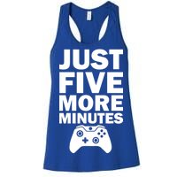 Just Five More Minutes Funny Video Game Women's Racerback Tank