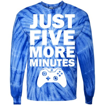 Just Five More Minutes Funny Video Game Tie-Dye Long Sleeve Shirt