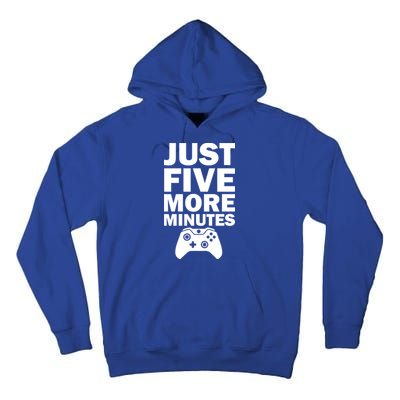 Just Five More Minutes Funny Video Game Tall Hoodie