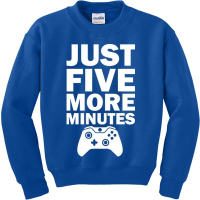 Just Five More Minutes Funny Video Game Kids Sweatshirt