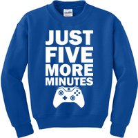Just Five More Minutes Funny Video Game Kids Sweatshirt