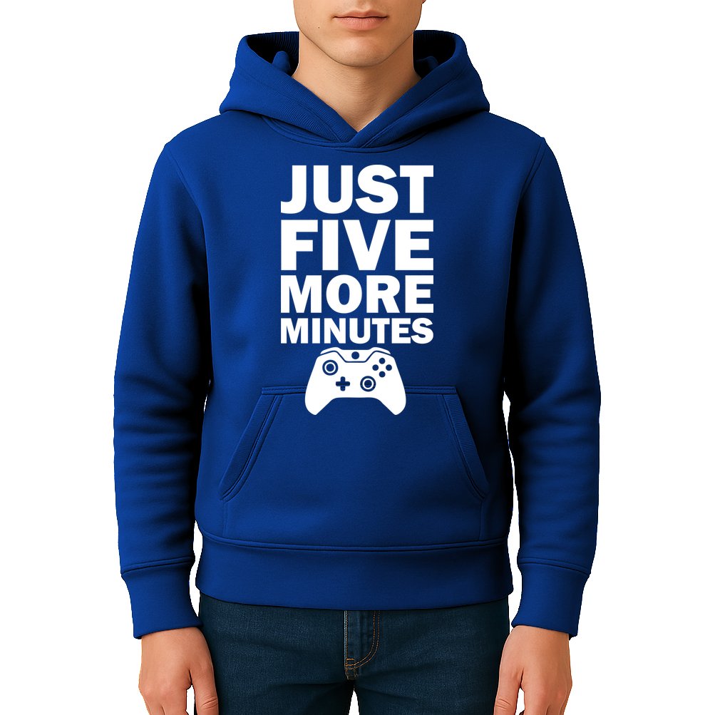 Just Five More Minutes Funny Video Game Kids Hoodie