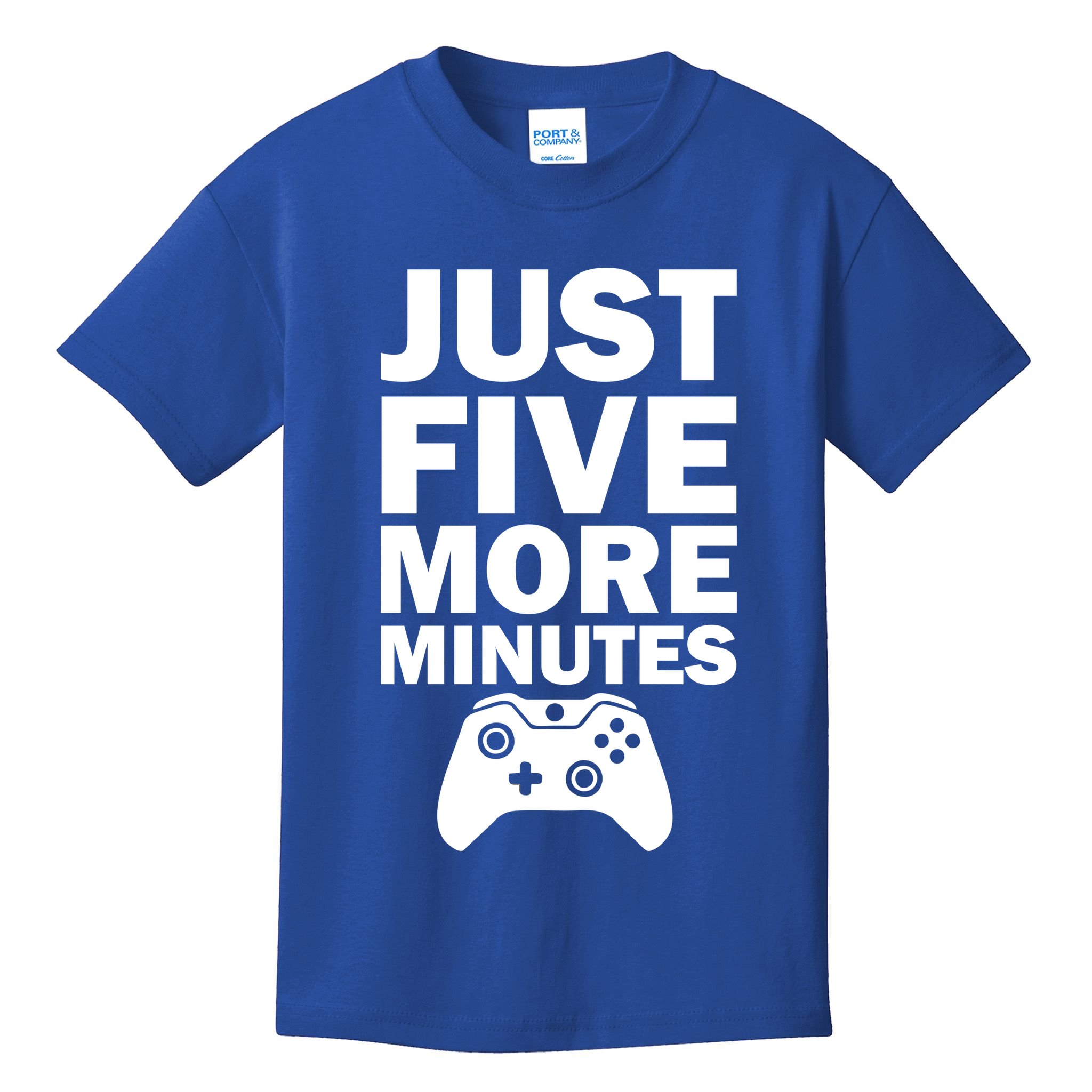 Just Five More Minutes Funny Video Game Kids T-Shirt