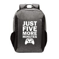 Just Five More Minutes Funny Video Game Vector Backpack