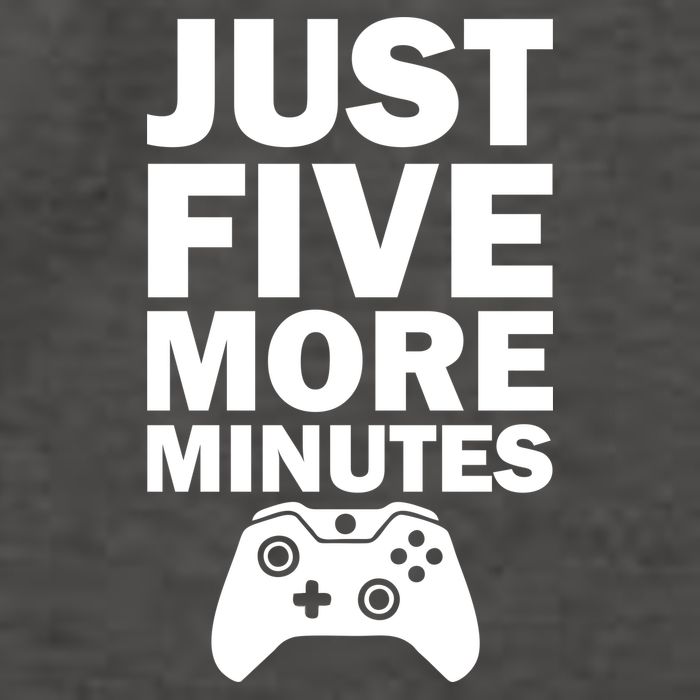 Just Five More Minutes Funny Video Game Vector Backpack