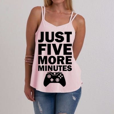 Just Five More Minutes Funny Video Game Women's Strappy Tank