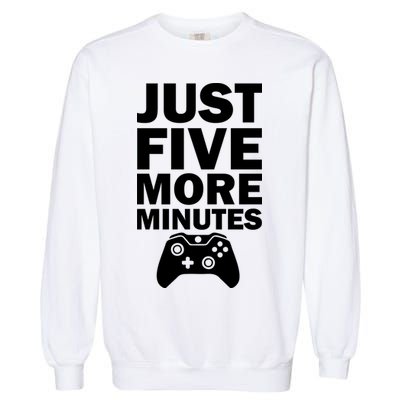 Just Five More Minutes Funny Video Game Garment-Dyed Sweatshirt