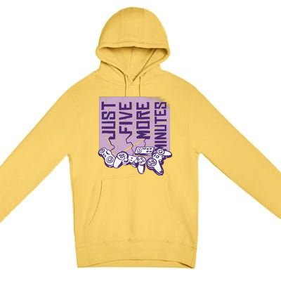 Just Five More Minutes Game Premium Pullover Hoodie